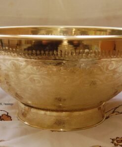Vessel Sink - Brass Sinnk - Hand Hammered Engraved Golden Sink - Round Engraved Sink - Farmhouse Vessel Sink - Bar Sink