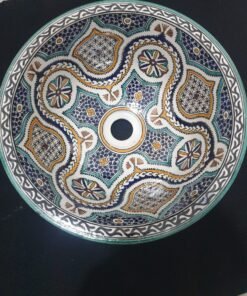 Moroccan ceramic sink wash basin