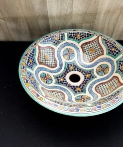 Moroccan ceramic sink wash basin