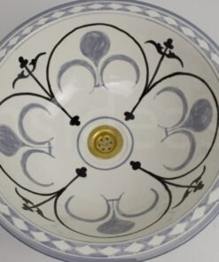 Ceramic Vanity Vessel Sink | Hand Painted Bowl Top Sink