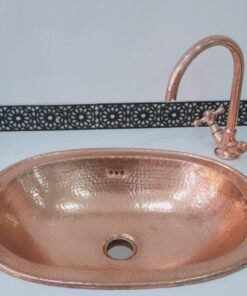 Brass sink, silver color small Moroccan hand hammered brass round sink wash basin, bathroom faucet, hand engraved silver brass faucet