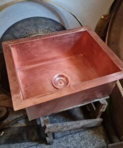 Handmade 5050 Copper Sink - Thick Copper Kitchen Sink - 2.2 Handcrafted Copper Sink - 30" x 16" x 10" - Farmhouse Mid Century Kitchen Sink