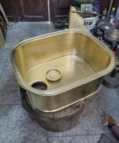 Custom Hammred Brass Sink - 16" x 16" Solid Brass Kitchen Sink - Farmhouse Drop In Sink - GOT PROJECTS ?