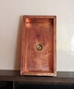 Undermount 16 Guage Thick Solid Copper Sink - Single Bowl Kitchen Sink - 28 38" L x 18 18" W x 10" D