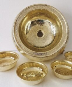 Unlacquered Handmade Moroccan Brass Bathroom Sink With Customizable Sizes