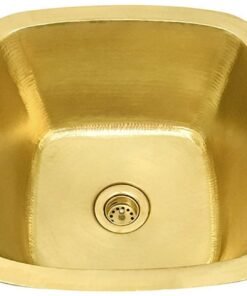 Square Brass Bar Sink - Smooth Undermount Bar Sink - Custom Brass Sink - Bar Sink