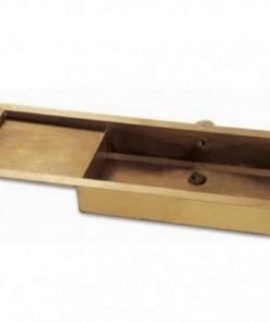 Custom Made Brass Kitchen Sink With Draining Board