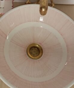 Artisanal Elegance: Handmade Moroccan Ceramic Sink – Exquisite Hand-painted Beauty for Your Arabic-inspired Bathroom