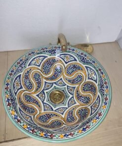 Artisan-Crafted Moroccan Ceramic Sink: Elevate Your Search with Handmade