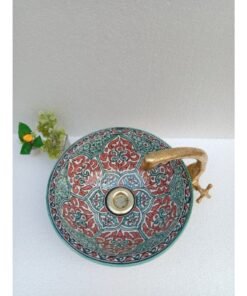 Artisan Elegance: Hand-Painted Luxury Ceramic Bathroom Sink