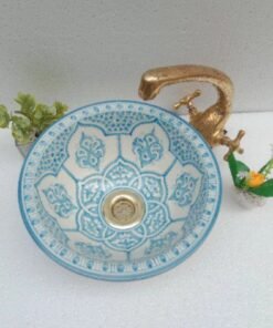 Artisan Elegance: Hand-Painted Luxury Ceramic Bathroom Sink