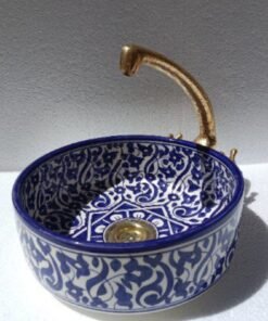 Artisan Elegance: Hand-Painted Luxury Ceramic Bathroom Sink