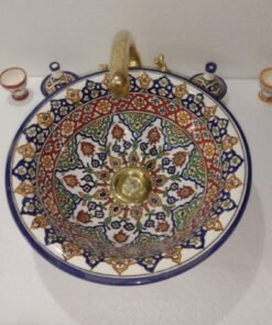 Artisan Elegance: Hand-Painted Luxury Ceramic Bathroom Sink
