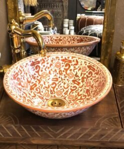 Handcrafted Moroccan Vessel Sink: A Stylish Mid-Century Modern Addition to Your Bathroom