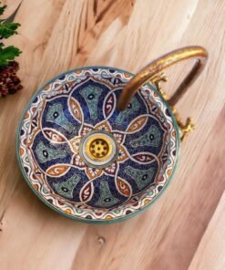 Handcrafted Moroccan Vessel Sink: A Stylish Mid-Century Modern Addition to Your Bathroom