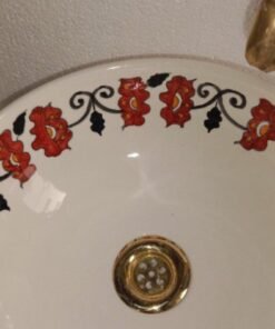 Artisan Elegance: Hand-Painted Luxury Ceramic Bathroom Sink